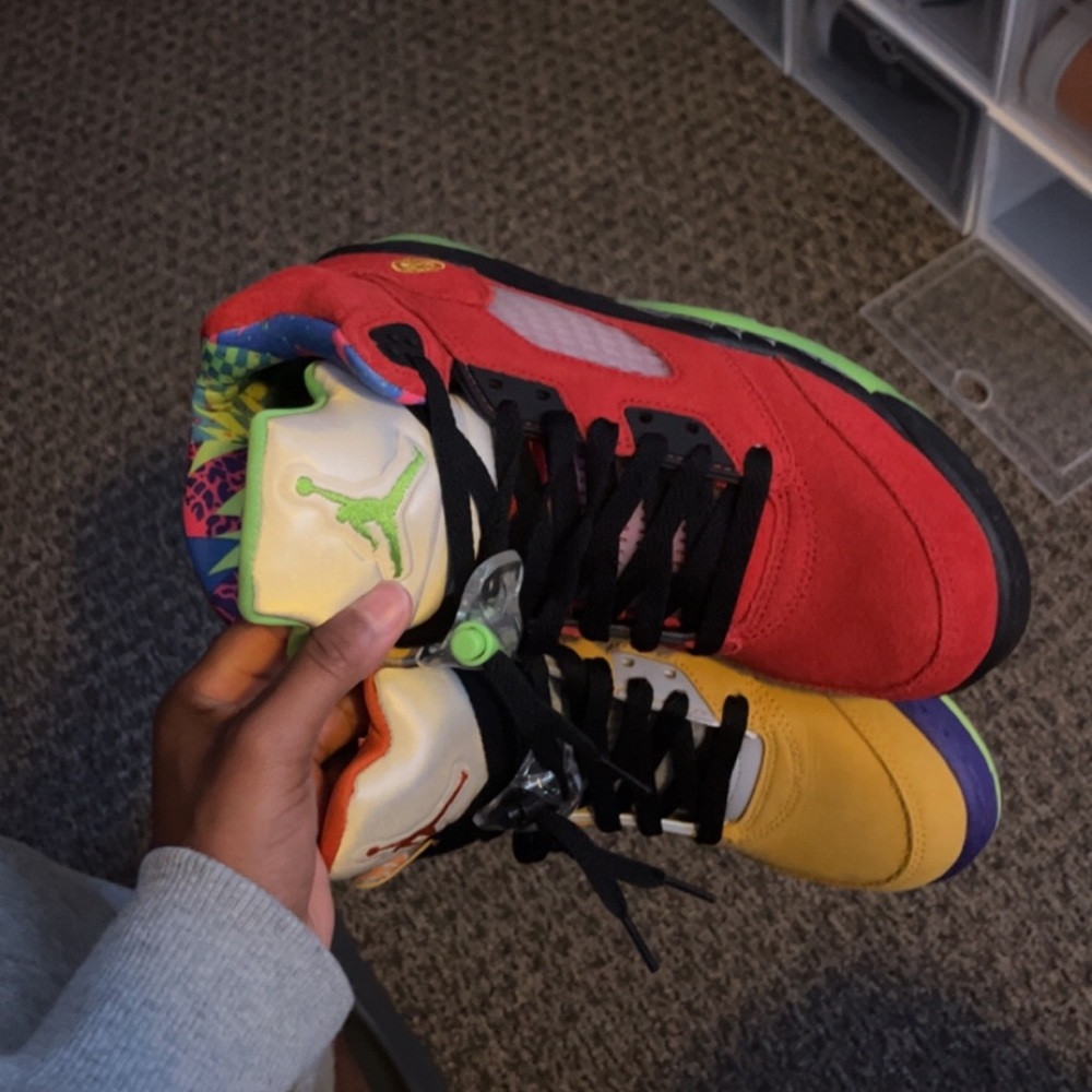 AIR JORDAN RETRO 5 WHAT THE